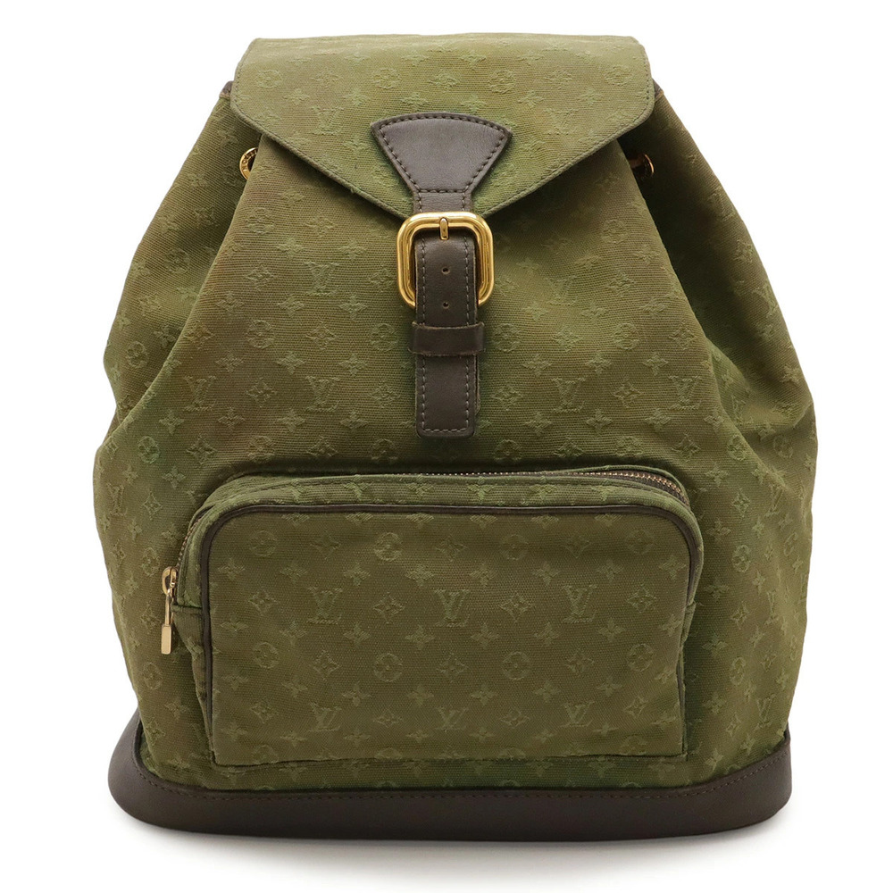 LOUIS VUITTON Monogram Montsouris Backpack Shoulder Bag Khaki Green